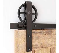 CCJH 210 CM/7FT Kit di guide per porta scorrevole,Per Porta Scorrevole (Forma Di Rullo Di Grandi Ruote)