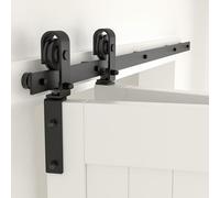 CCJH Kit di binari per porta scorrevole a 2 ante pieghevoli da 100 cm (porta non inclusa)