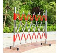 CCKUYT Barricate ritrattabili mobili del metallo della barriera di sicurezza della concertina per manutenzione e costruzione, o controllo della folla e del traffico