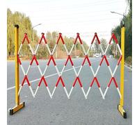 CCKUYT Barriera di sicurezza mobile a fisarmonica con barriera di sicurezza pieghevole espandibile con etichetta area illimitata