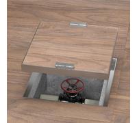 CCKUYT Copertura per pozzetto da incasso, in acciaio inox, invisibile, con maniglia, copertura quadrata per pozzetto per acque piovane, fognature, bacino, grata per cortile, patio, giardino, design a