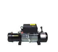 CCKUYT Verricello Elettrico 12V/24V 3500 libbre verricello per Auto verricello Elettrico Maniglia/Fune Metallica Wireless verricelli ATV per Veicoli Fuoristrada Auto-Soccorso Elettrico hoi