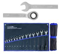 CCLIFE 14 Pezzi Chiave Combinata a Cricchetto 8-22 mm Cr-V 72 Denti Set Chiavi a Cricchetto