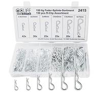 CCLIFE 150 pezzi,Cotter pin, Set di Perno a Molla in Acciaio Inox, forcine assortimento molla in acciaio per automobili, meccanica, garage, officine, Power Equipment ecc