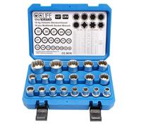 CCLIFE 19 Pezzi profilo E10-E40 kit bussole poligonali torx bussola esagonali 1/