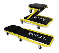 CCLIFE 2in1 Auto Workshop Rolling Board Assembly Rolling Board Workshop Stool Assembly Sgabello fino a 150 kg con 6 ruote girevoli a 360 gradi