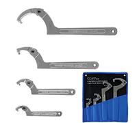 CCLIFE 4 Pezzi Chiave a Settore con nasello tondo regolabile 19-170mm chiave a gancio c