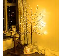 CCLIFE Albero Luminoso da Interno 150cm, Lampada LED, Albero di Ciliegio Illuminazione, Bianco Caldo, IP44, 150 LED Albero con Luci