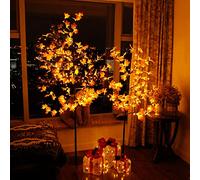 CCLIFE Albero Luminoso da Interno Led Esterno Albero Fatato Lampada Natale,Lampada Albero Acero Bianco Caldo,IP44, 180 cm, 160 LED,CushHom