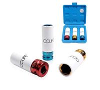 CCLIFE Chiavi a bussola per ruote, 3 pezzi Chiavi a bussola per Dadi Ruote antigraffio，Bussole e inserti da 17mm 19mm 21mm