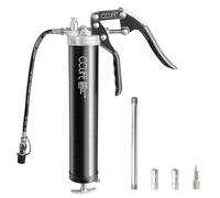 CCLIFE Ingrassatore Manuale 6000 PSI Pompa ingrassatrice professionale per cartuccia da 400 g, Tubo Flessibile, Prolunga in Metallo