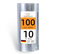 CCLIFE Isolante Termico Riflettente a Doppio Strato 5-6mm Isolante Termoriflettente Termosifoni Bolla Lamina Isolante Pannelli isolanti Termici per Pareti Pavimenti Garage Capannoni 1x10 m - 10㎡