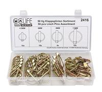 CCLIFE Kit 50 pezzi Copiglia a scatto spine a scatto diverse misure in comoda valigetta