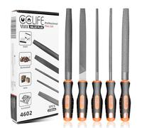 CCLIFE Lime per Metallo 5 Pezzi Lime per Legno Lime Professionali Include Lima Piatta, Lima Mezzatonda, Lima Tonda