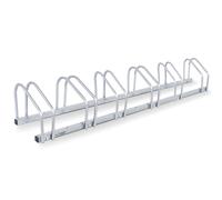 CCLIFE Rastrelliera Biciclette da Pavimento per 6 Bici con Larghezza Pneumatici Fino a 65 mm Supporto per Bici in Ferro 160 x 32 x 26 cm
