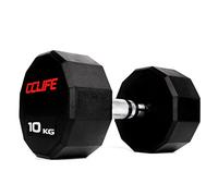 CCLIFE REDFORCE Set 1/2 PZ Manubri pesi 10-30KG dodecagonali gommati