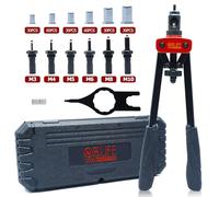 CCLIFE Rivettatrice Professionale con 240 Dadi per Rivetti M3 M4 M5 M6 M8 M10, Doppia Impugnatura Ergonomica, Set Completo