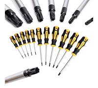 CCLIFE Set Cacciaviti Torx professionali precisione T6-T40 magnetici,11 Pezzi Con foro