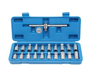 CCLIFE Set Chiavi Bussole Set Olio Tappo Di Scarico Noci 21 pezzi con un quadro scorrevole