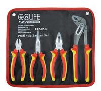 CCLIFE Set di 4 pinze universali combinate da 170mm e 1 pinza laterale da 160mm per pompa dell'acqua da 250mm per casa e officina