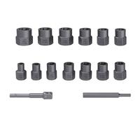 CCLIFE Set di estrattori per viti, 15 pezzi, 3/8", CR-MO, bussole turbo da 8-19 mm