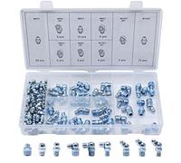 CCLIFE Set di Ingrassatori Grasso Raccordo Assortimento M6 M8 M10,110 pezzi in Dritto e Angolato 45° 90°