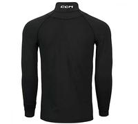 Maglietta a compressione CCM Neck Guard Top LS Black Junior M