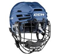 CCM Tacks 920 - Casco da hockey per anziani, con combinazione di gabbia, blu reale, M