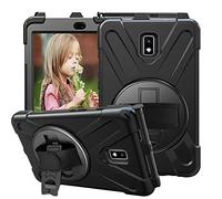 Ccmao, custodia protettiva per Samsung Galaxy Tab Active 2 8.0 SM-T390/T395, con cinghia da polso, con cavalletto rotante a 360°, custodia protettiva per Samsung Galaxy Tab Active 2 8.0 SM-T390/T395