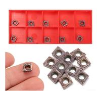 CCMT060204 VP15TF Inserti in carburo 10PCS per tornio portautensili per tornio, compatibile con CCMT0602, per sgrossatura in acciaio e ghisa e