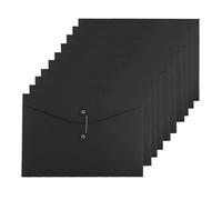 Ccomage 10 buste in carta kraft formato A4, cartelle per documenti, tasche per progetti riutilizzabili, organizer per documenti, portafoglio, con chiusura a cordoncino e bottone, per giacca, ufficio,