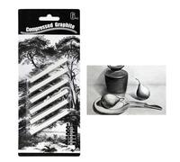 Ccomage Set di 6 bastoncini di grafite per disegno artistico, quadrato, in grafite, per schizzi e schizzi, set di matite da disegno, strumenti artigianali per pittura fai da te, pittura, ombreggiatura