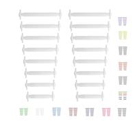 CCOSFTIME Lacci Scarpe Elastici Bianchi, Senza Nodo Stringhe Elastiche Lacci in Silicone Scarpe Impermeabile, No Tie Lacci Per Bambini e Adulti