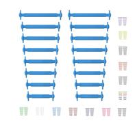 CCOSFTIME Lacci Scarpe Elastici blu chiaro, Senza Nodo Stringhe Elastiche Lacci in Silicone Scarpe Impermeabile, No Tie Lacci Per Bambini e Adulti