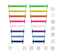 CCOSFTIME Lacci Scarpe Elastici colorati, Senza Nodo Stringhe Elastiche Lacci in Silicone Scarpe Impermeabile, No Tie Lacci Per Bambini e Adulti