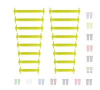 CCOSFTIME Lacci Scarpe Elastici gialli, Senza Nodo Stringhe Elastiche Lacci in Silicone Scarpe Impermeabile, No Tie Lacci Per Bambini e Adulti