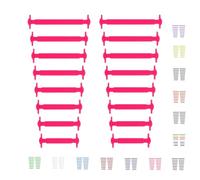 CCOSFTIME Lacci Scarpe Elastici rosa, Senza Nodo Stringhe Elastiche Lacci in Silicone Scarpe Impermeabile, No Tie Lacci Per Bambini e Adulti