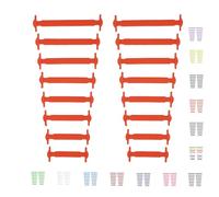 CCOSFTIME Lacci Scarpe Elastici rossi, Senza Nodo Stringhe Elastiche Lacci in Silicone Scarpe Impermeabile, No Tie Lacci Per Bambini e Adulti