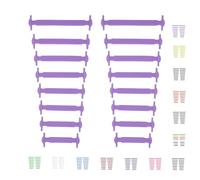 CCOSFTIME Lacci Scarpe Elastici viola, Senza Nodo Stringhe Elastiche Lacci in Silicone Scarpe Impermeabile, No Tie Lacci Per Bambini e Adulti