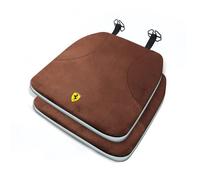 CCOZD 2 pz Cuscino Seggiolino Auto per Ferrari California 458 488 F12 FF GTC4 Cuscino Sedile in Pelle Sedile Anteriore Cuscino Sedile Cuscino di Supporto Sedia Traspirante Fresco,Brown