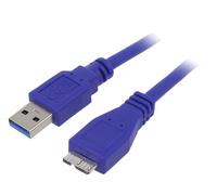 CCP-MUSB3-AMBM-6 Cavo USB 3.0 USB A-Spina,Micro USB-B-B 1,8m Blu GEMBI