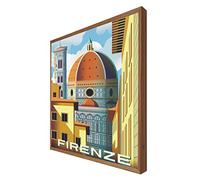 CCRETROILUMINADOS Poster Vintage Retroilluminato Firenze: Serie Viaggiatore