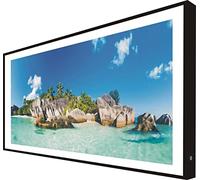 CCRETROILUMINADOS Quadro con cornice in legno laccato nero illuminato con luce led spiaggia paradisiaca