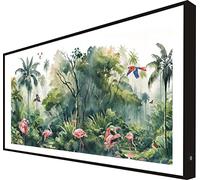 CCRETROILUMINADOS Quadro con cornice in legno laccato nero retroilluminato tropico