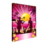 CCRETROILUMINADOS Sunset Party Quadro con Luce LED, Acrilico, Multicolore, 80 x 60