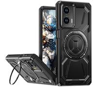 CCSmall for Moto Edge 50 Fusion Case with Ring Kickstand for Men, Military Grade Shockproof Protective Cover with 360° Rotatable Holder Phone Case for Motorola Edge 50 Fusion 2HJ Black