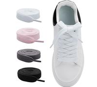 CCSOFTIME Lacci Scarpe bianchi Piatti 16mm per Adidas Campus 00s Sneaker, Lacci Sostitutivi Spessi per Uomo e Donna 120 CM