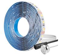 CCT Striscia luminosa a LED da 2 m 3000 K-6500 K, da bianco caldo a bianco freddo, 12 V, strisce autoadesive con pulsante dimmerabile, flessibile, fai da te, per interni, cucina, decorazione