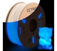 CCTREE Filamento ABS + 1,75 mm, filamento ABS fluorescente al buio 1 kg, forte, durevole, resistenza al calore, eccellente durezza, filamento per stampante 3D ABS Plus, blu brillante