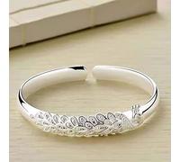 CCTUNG Bracciale in Argento per Donna 925 Argento Sterling Elegante Elegante Pavone di Pavone Braccialetti Braccialetti per Donne Accessori per Matrimoni per Matrimoni Regalo-Default